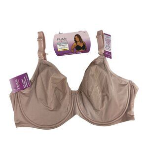 Fit For Me By Fruit Of The Loom Womens 42DDD Silky Smooth Unlined Underwire Bra